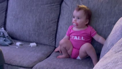 Adorable 10-month-old baby forgets everything but dance when her favorite song comes on