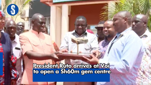 President Ruto arrives at Voi to open Sh60m gem centre