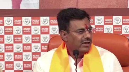 बीजेपी विधायक रामेश्वर शर्मा की प्रदेश कार्यालय में प्रेस कॉन्फ्रेंस, लगाएं आरोप