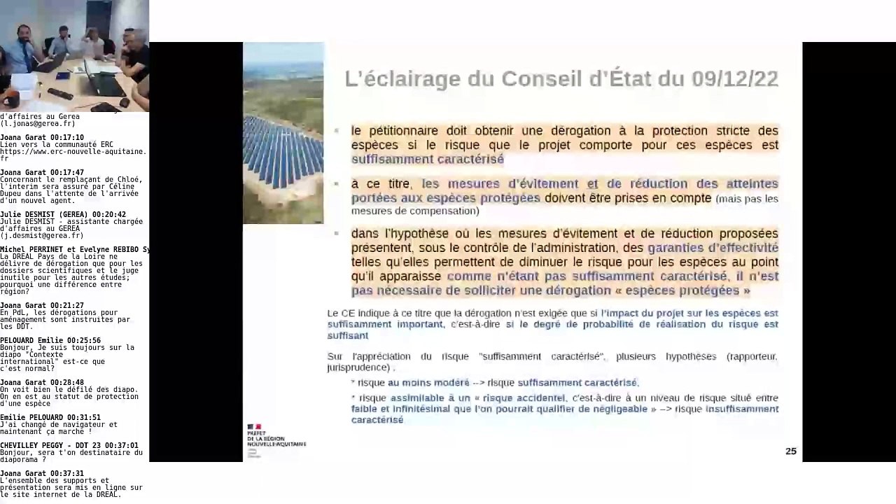 Webinaire espèces protégées du 10 octobre 2023 - DREAL Nouvelle-Aquitaine