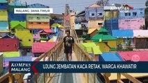 Jembatan Kaca Penghubung Kampung Warna Warni dan Tridi Retak