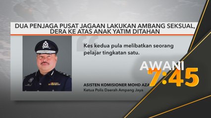 Ambang seksual, dua penjaga pusat jagaan anak yatim ditahan