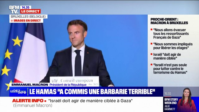 Israël/ Gaza: Le Hamas a commis une barbarie terrible affirme Emmanuel Macron