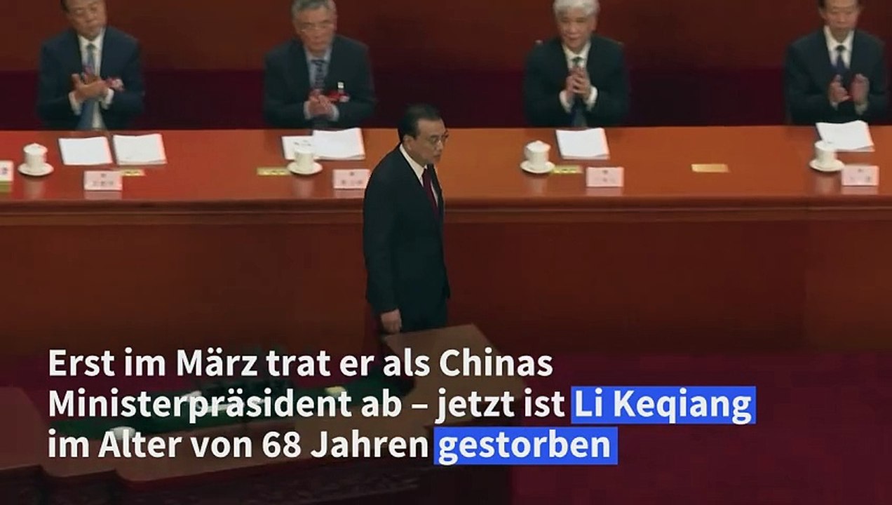 Chinas Ex-Ministerpräsident Li Keqiang ist tot