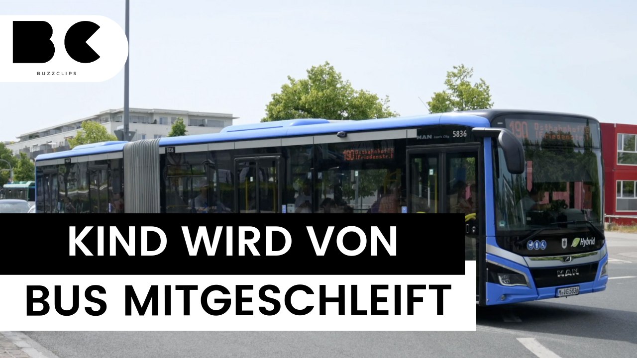In tür eingeklemmt: sechsjährige wird vom bus mitgeschleift