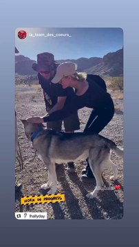 Laeticia Hallyday et Maxim Nucci sont partis tourner le clip inédit d'une chanson de Johnny Hallyday. @ Instagram / Laeticia Hallyday