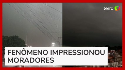 Temporal transforma dia em noite no Rio de Janeiro