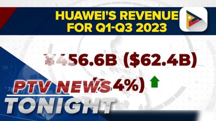 Download Video: China’s Huawei reports modest revenue growth for Q1-Q3