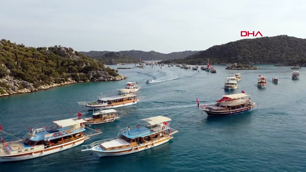 Demre'de Cumhuriyetin 100. Yılı Tekne Turuyla Kutlandı