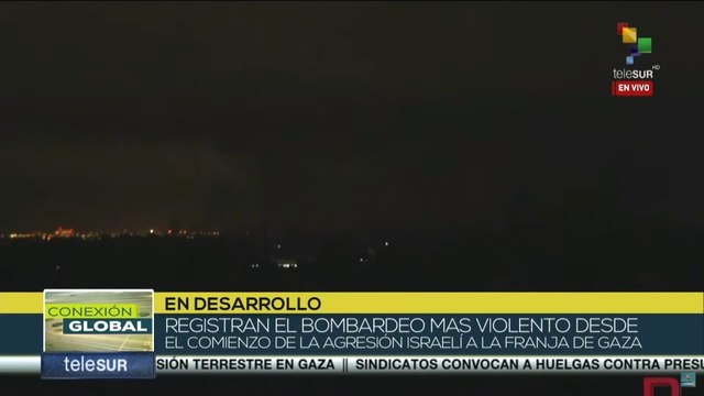 Intensos bombardeos sacuden la Franja de Gaza en un ataque sin precedentes