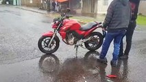 Motociclista fica ferido em acidente de trânsito no Cascavel Velho