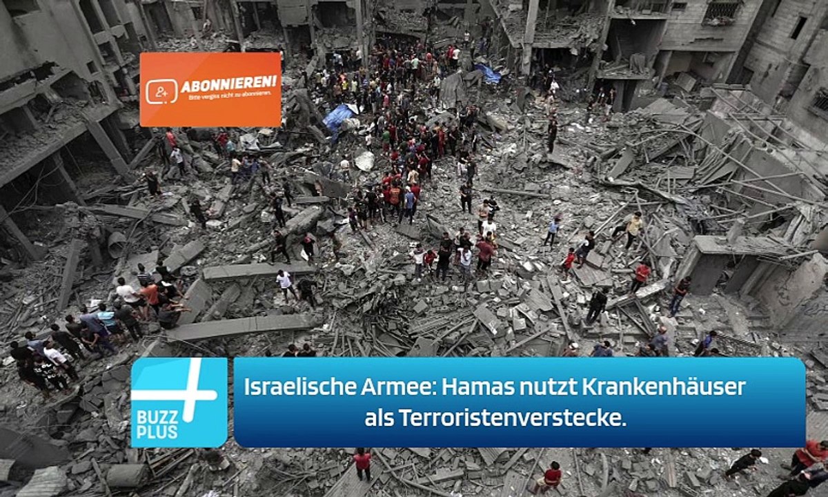 Israelische Armee: Hamas nutzt Krankenhäuser als Terroristenverstecke.