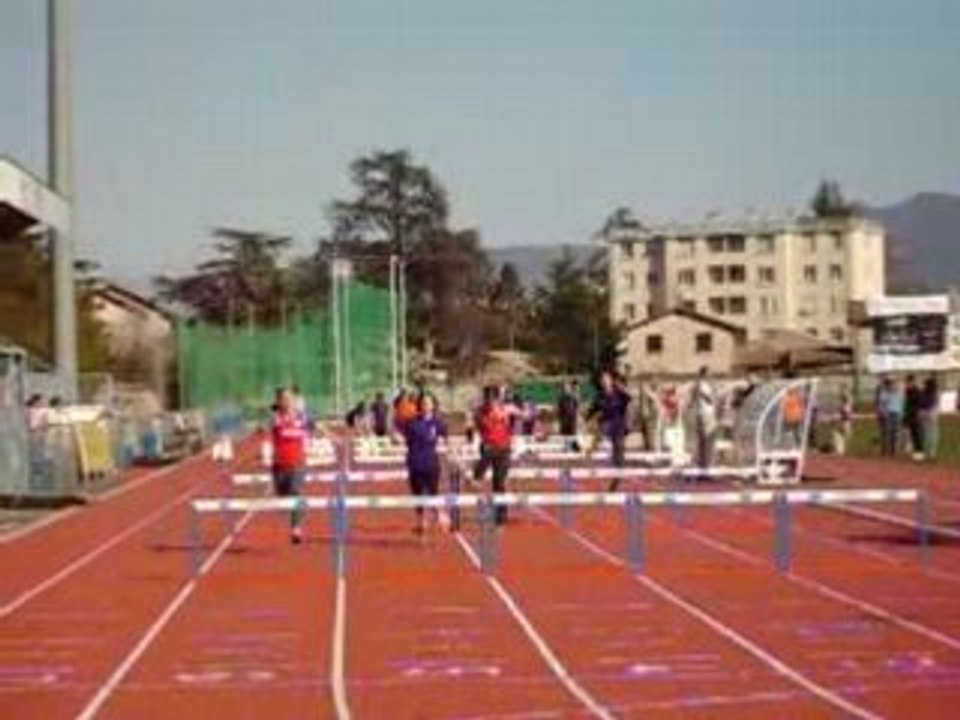 Montélimar Athlétisme 50 m Haies Romans le 29.03.2008