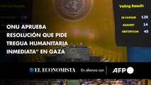 ONU aprueba resolución que pide tregua humanitaria inmediata en Gaza