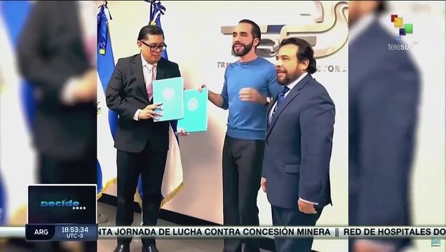 El Salvador: El pdte. Nayib Bukele presentó ante Tribunal Supremo Electoral su candidatura