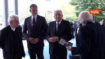 Mattarella visita l'opera 