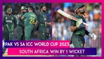 PAK vs SA ICC World Cup 2023 Stat Highlights: South Africa Secure Narrow Win By One Wicket