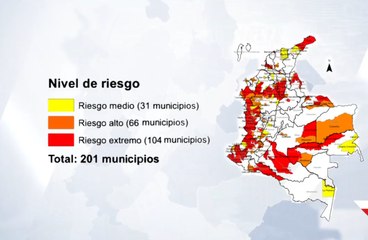 Mapa de riesgo electoral para elecciones del domingo