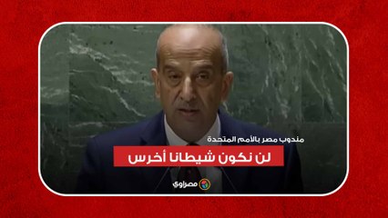 مندوب مصر بالأمم المتحدة: لن نكون شيطانا أخرس في وقت تعامى فيه الكثيرون عن قول الحق