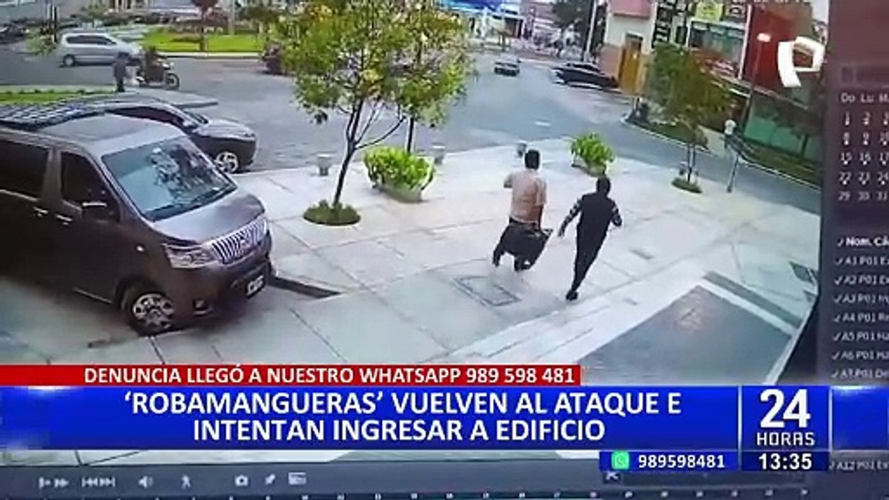 Breña: "Roba mangueras" vuelven al ataque e intentan ingresar a edificio