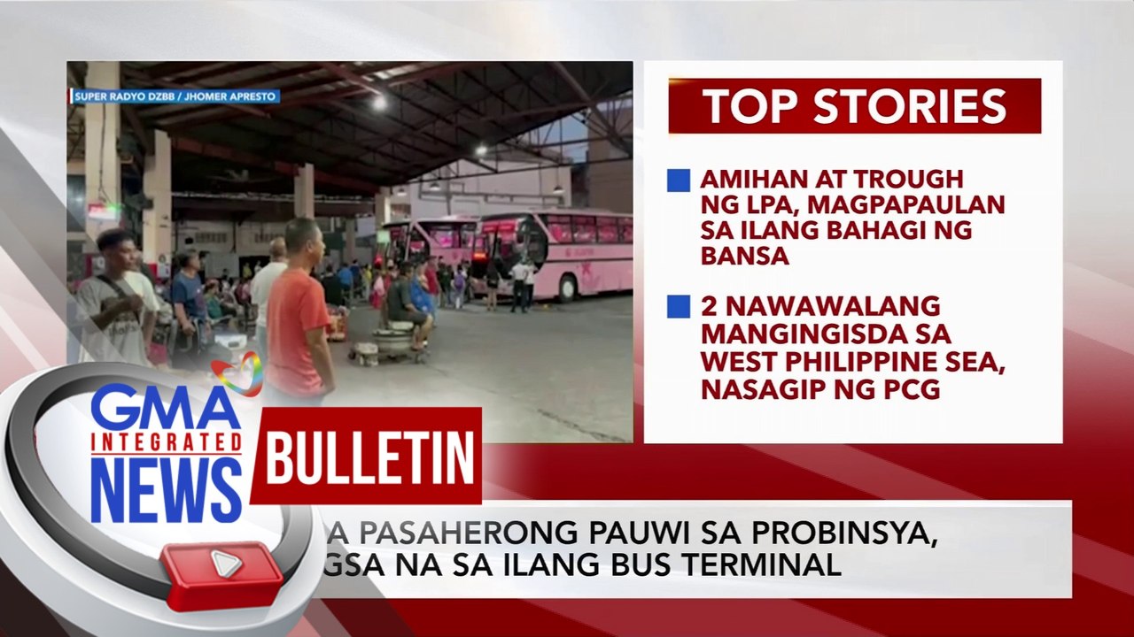 Mga pasaherong pauwi sa probinsya, dagsa na sa ilang bus terminal | GMA Integrated News Bulletin