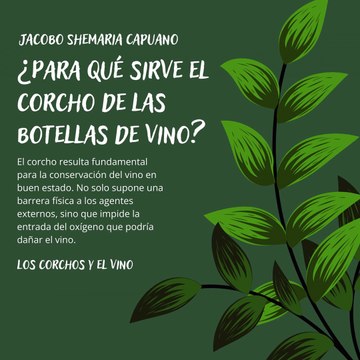 -Jacobo Shemaria Capuano- Los corchos y el vino: (Parte 1) (Creado por @JacoboShemariaCapuano)