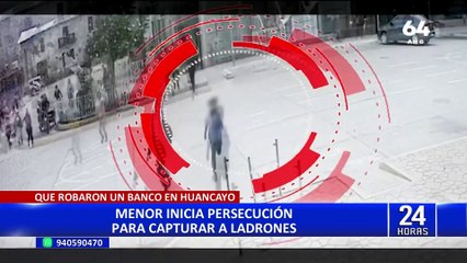 Huancayo: niña se enfrenta a ladrones de banco y evita asalto