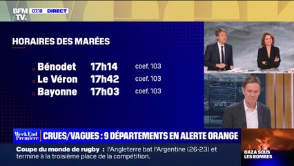 Vagues, crues: 9 départements du littoral ouest sont en vigilance orange