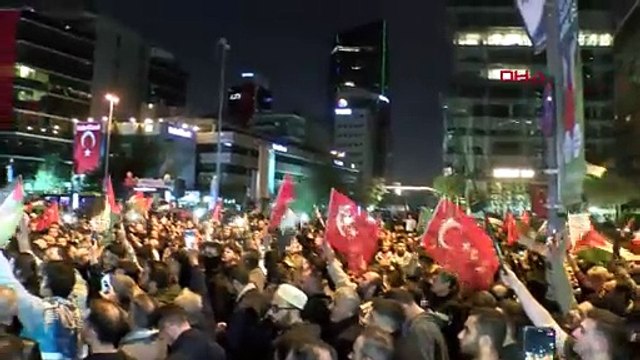 İSRAİL'İN GAZZEYE YÖNELİK YOĞUN SALDIRILARI, İSTANBUL'DA İSRAİL BAŞKONSOLOSLUĞU ÖNÜNDE PROTESTO EDİLDİ