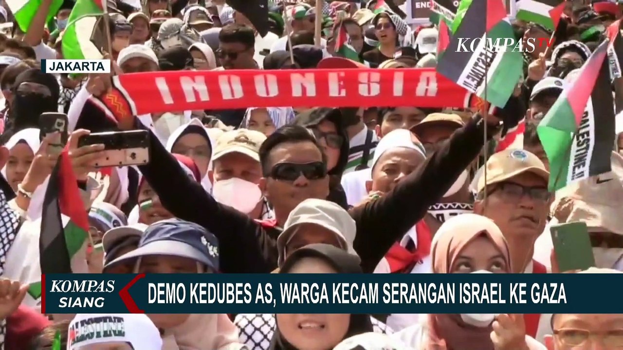 Warga Gelar Demo di Kedubes AS, Desak Amerika Tak Bantu Israel Serang Palestina