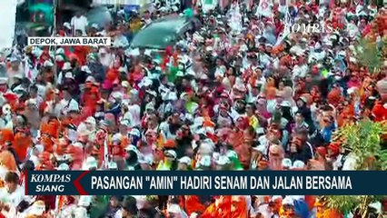 Hari Sumpah Pemuda, Pasangan AMIN Hadiri Acara Senam dan Lari Pagi di Depok