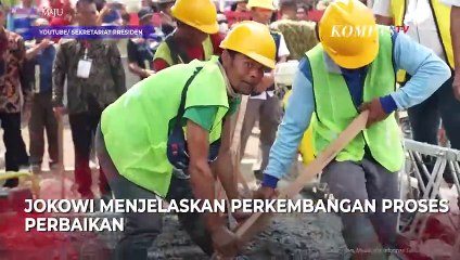 Menteri Basuki Sibuk Sapa Warga Lampung saat Jokowi Diwawancara