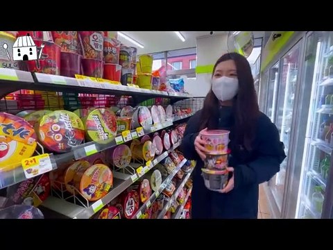 ASMR MUKBANG| Fire noodles&Carbonara Fire noodles, Cheese ball, Cola Popcorn Chicken.