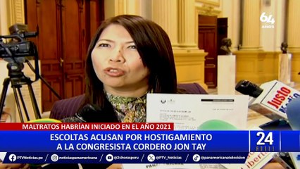 María Cordero Jon Tay: policías acusan a congresista de maltratos