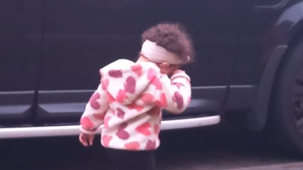 Toddler who wants to play outdoor is allured inside with food by parents *Hilarious*