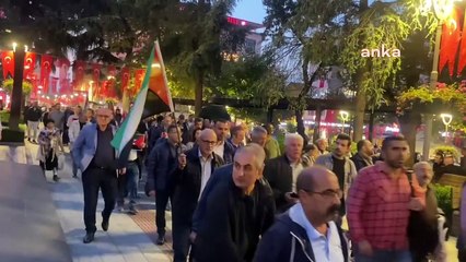 Eğitim-Sen Trabzon Şubesi İsrail'in Filistin'e yönelik saldırılarını protesto etti