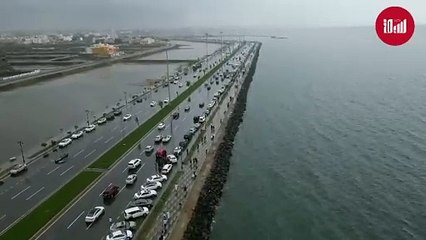 من الجو وثّقتها "سبق".. شاهد أجواء جازان الخلابة التي زيّنتها الأمطار فجر اليوم