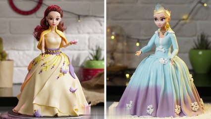 How To Make A Disney Princess Sisters Cake | Princess Doll Birthday Cake Recipes | SO TASTY