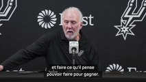 Spurs - Popovich : “Wembanyama va être décisif et faire ce qu'il pense pouvoir faire pour gagner”