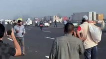 مصرع العشرات في تصادم بين حافلة ركاب وعدد من السيارات في مصر