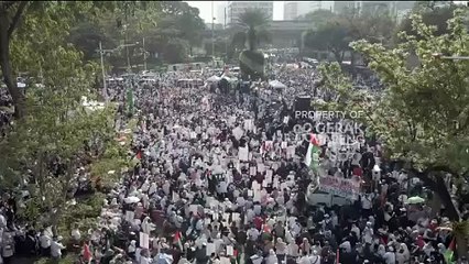 تضامنًا مع غزة مظاهرات عارمة في جاكرتا