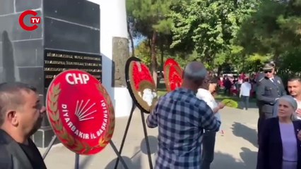 Diyarbakır’da törende gerginlik: CHP'nin çelengi alınmadı
