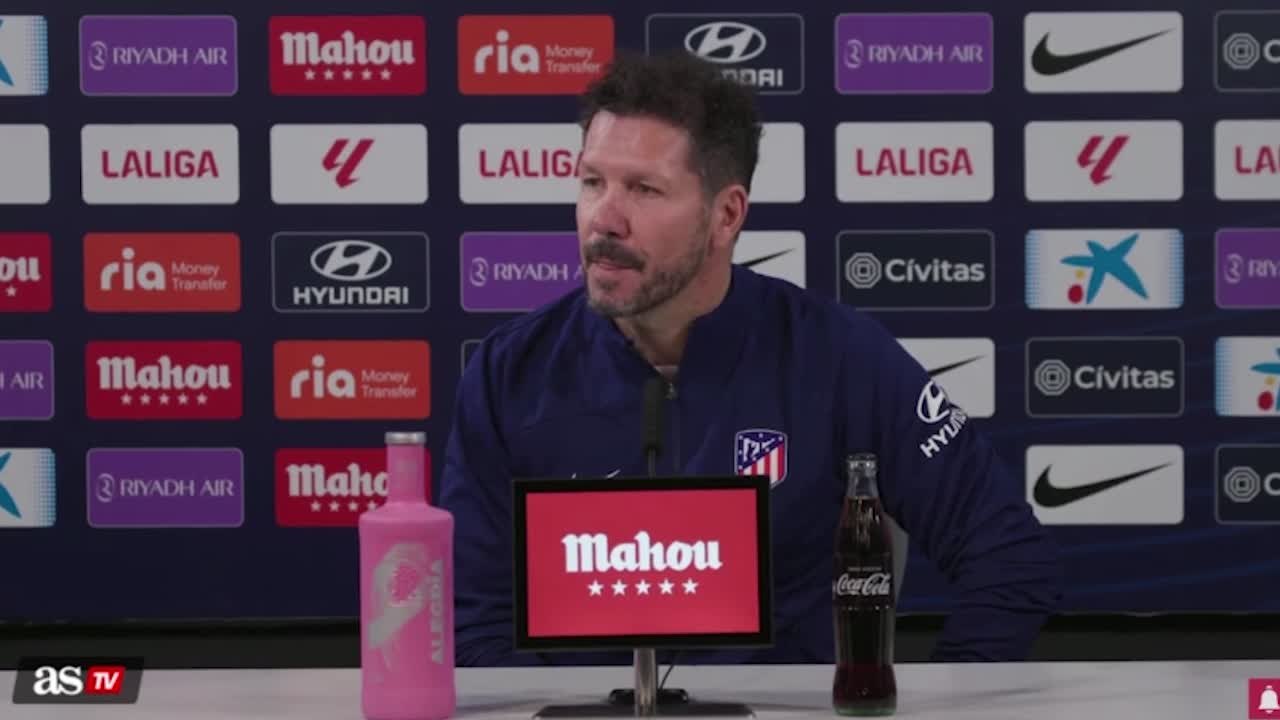 Simeone en rueda de prensa sobre Samu Omorodion