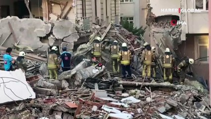 İstanbul Güngören'de yıkım sırasında bir bina çöktü