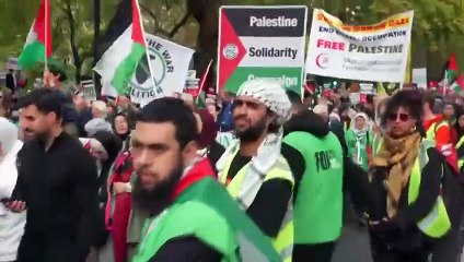 Pro-Palestine protesters march in London