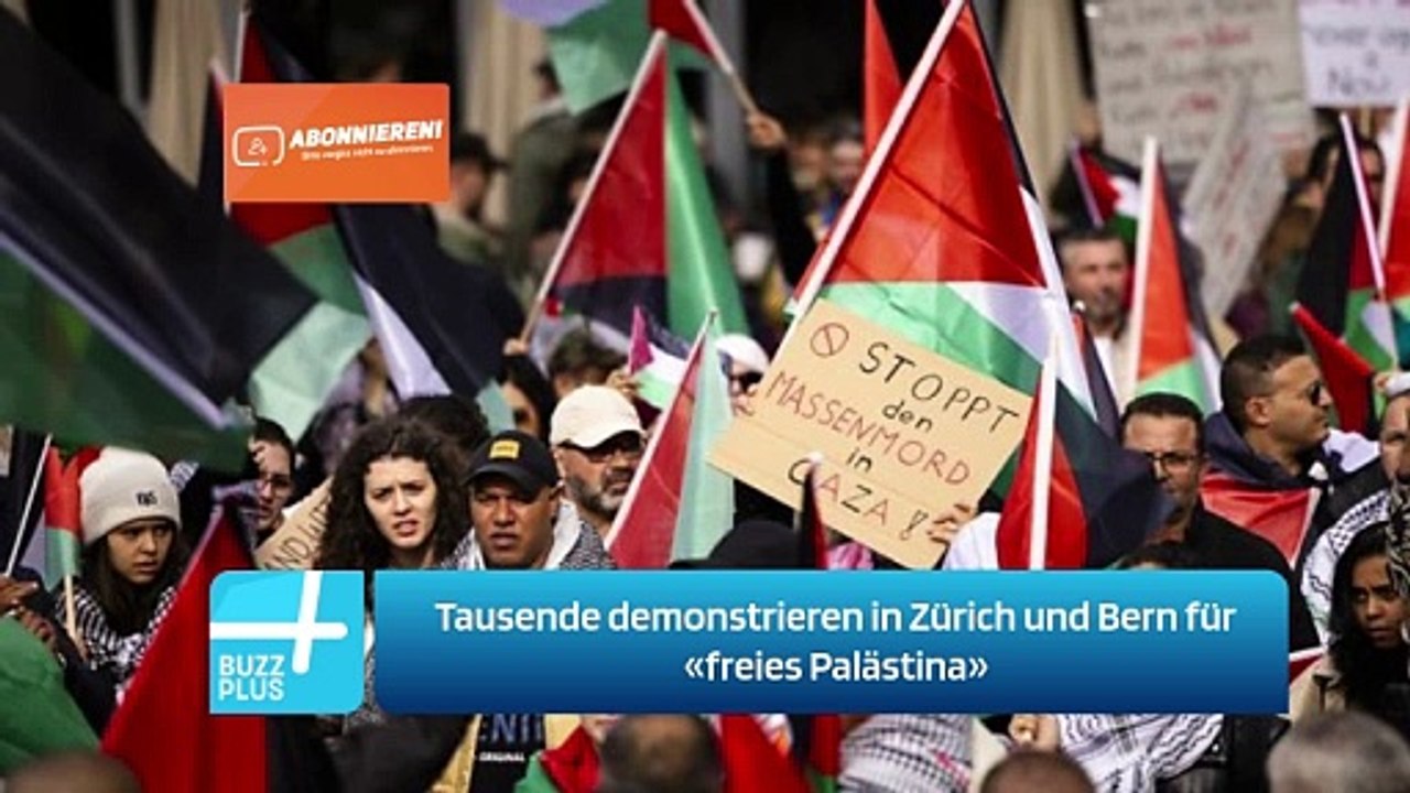 Tausende demonstrieren in Zürich und Bern für «freies Palästina»