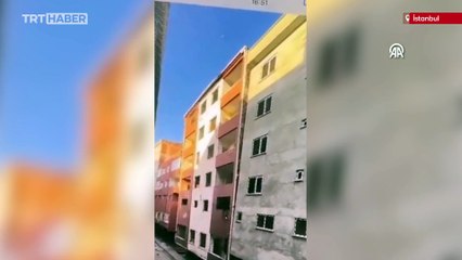 Güngören'de yıkım sırasında 6 katlı bina çöktü