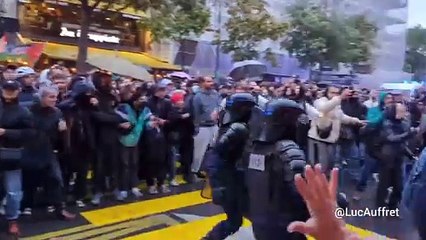 Interpellation dans la manifestation interdite pour la Palestine à Chatelet (28/10/2023)