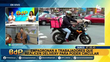 Surco: realizan empadronamiento de motorizados que realizan el servicio de delivery