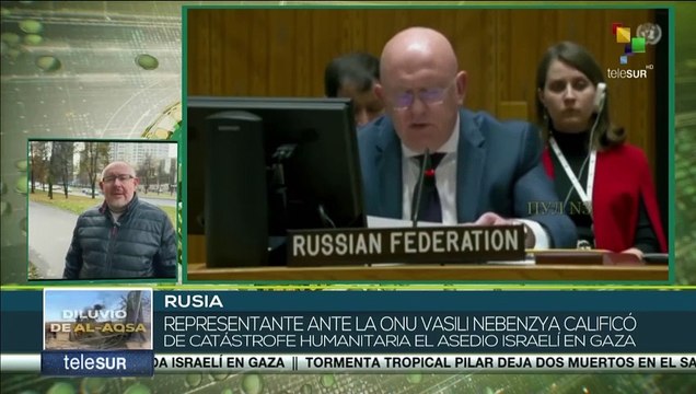 Representante ruso en la ONU cataloga como catástrofe humanitaria el asedio israelí en Gaza